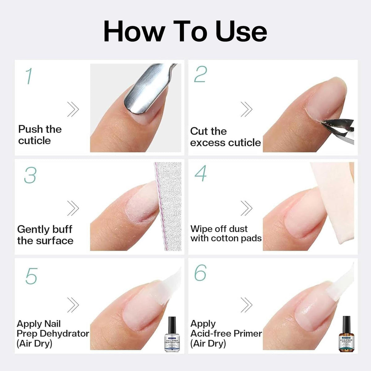 Morovan Nail Prep Set with other nail supplies