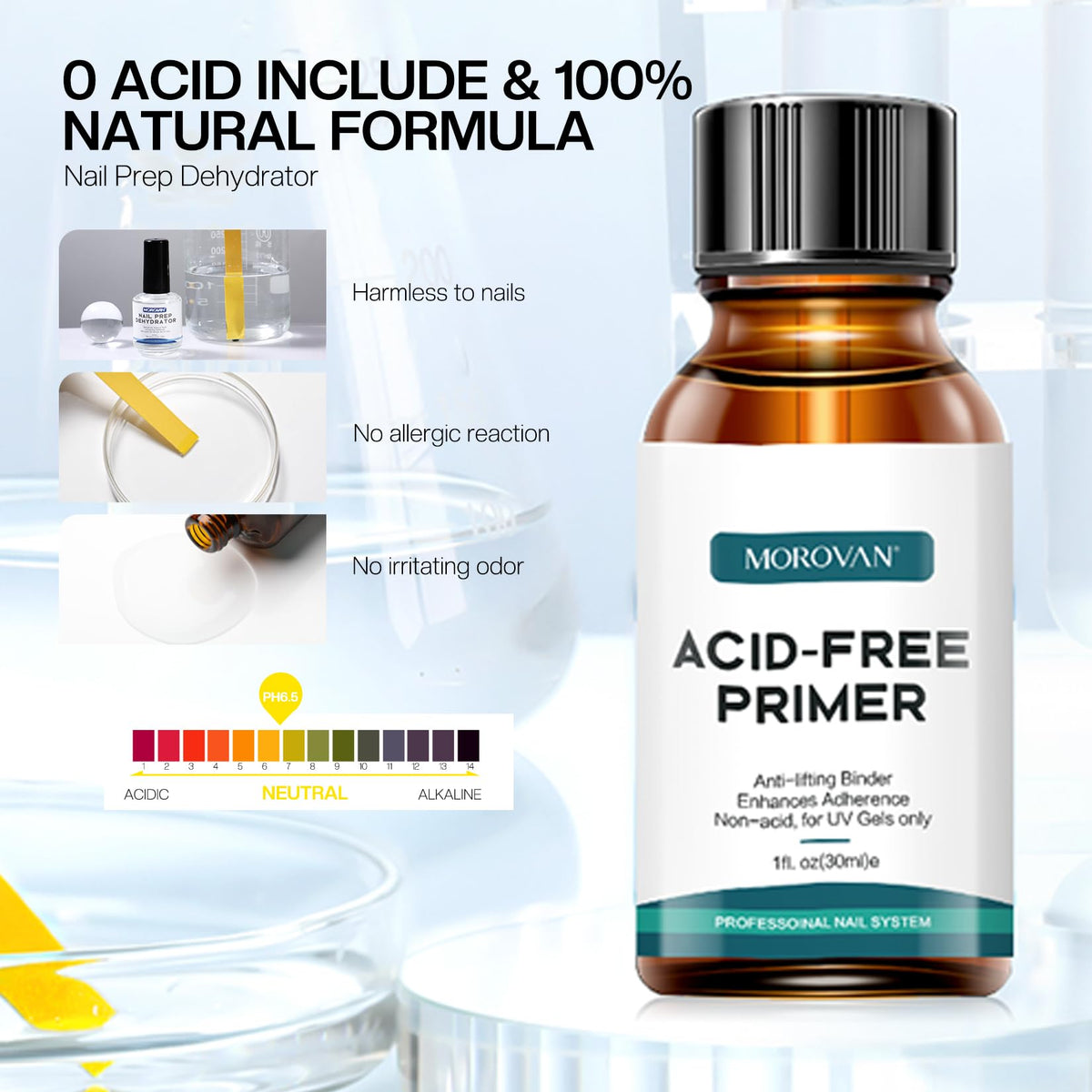 Morovan Nail Primer and Dehydrate Set 30ml close-up