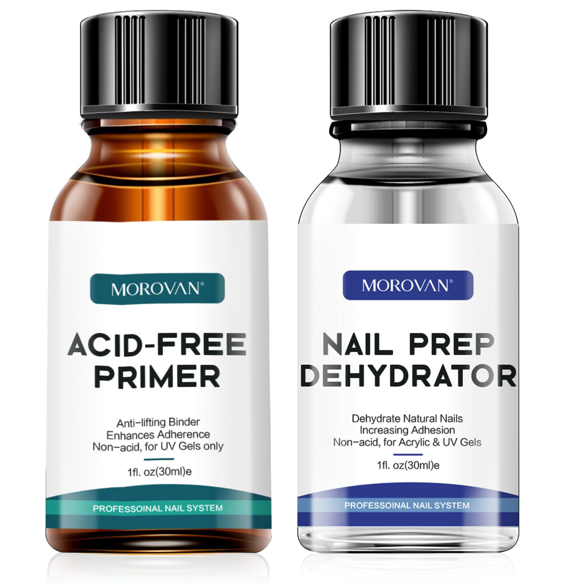 Morovan Nail Primer and Dehydrate Set 30ml front view