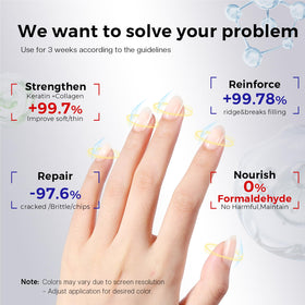 Morovan Nail Strengthener application on natural nails