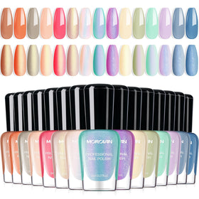 Morovan Pearl Nail Polish Set featuring 4 iridescent colours