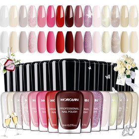 Morovan Wedding Nail Polish Set 15 colors front view