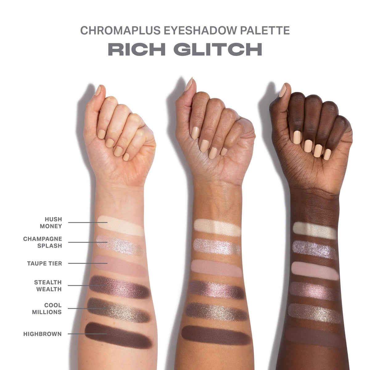 MORPHE ChromaPlus 6-Pan Eyeshadow Palette close-up of shimmer shade