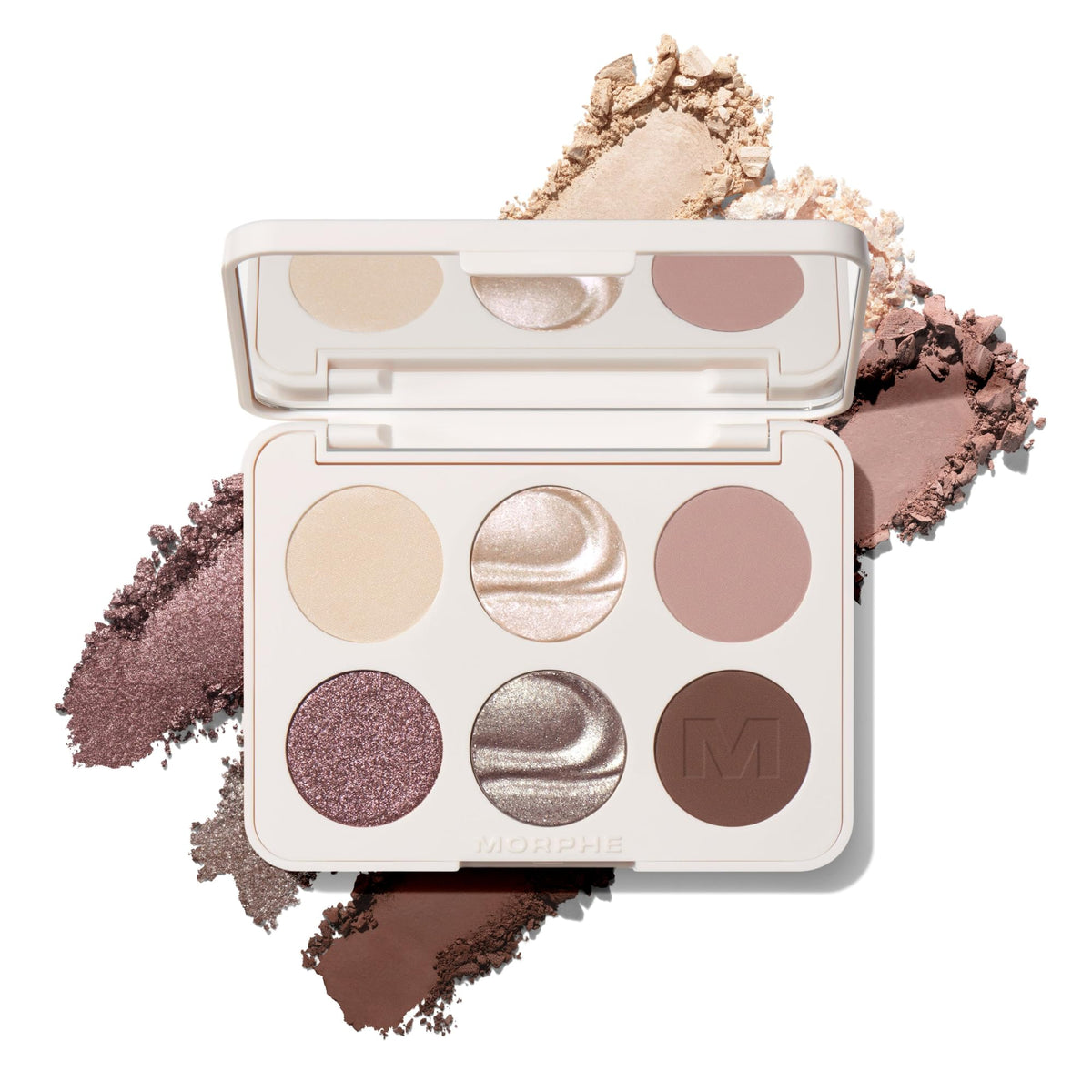 MORPHE ChromaPlus 6-Pan Eyeshadow Palette front view with neutral shades