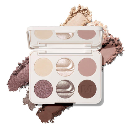 MORPHE ChromaPlus 6-Pan Eyeshadow Palette front view with neutral shades