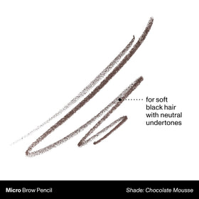 MORPHE Micro Dual Eyebrow Pencil Chocolate Mousse spoolie brush