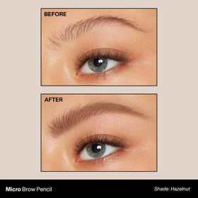 MORPHE Micro Dual Eyebrow Pencil Hazelnut spoolie brush side view