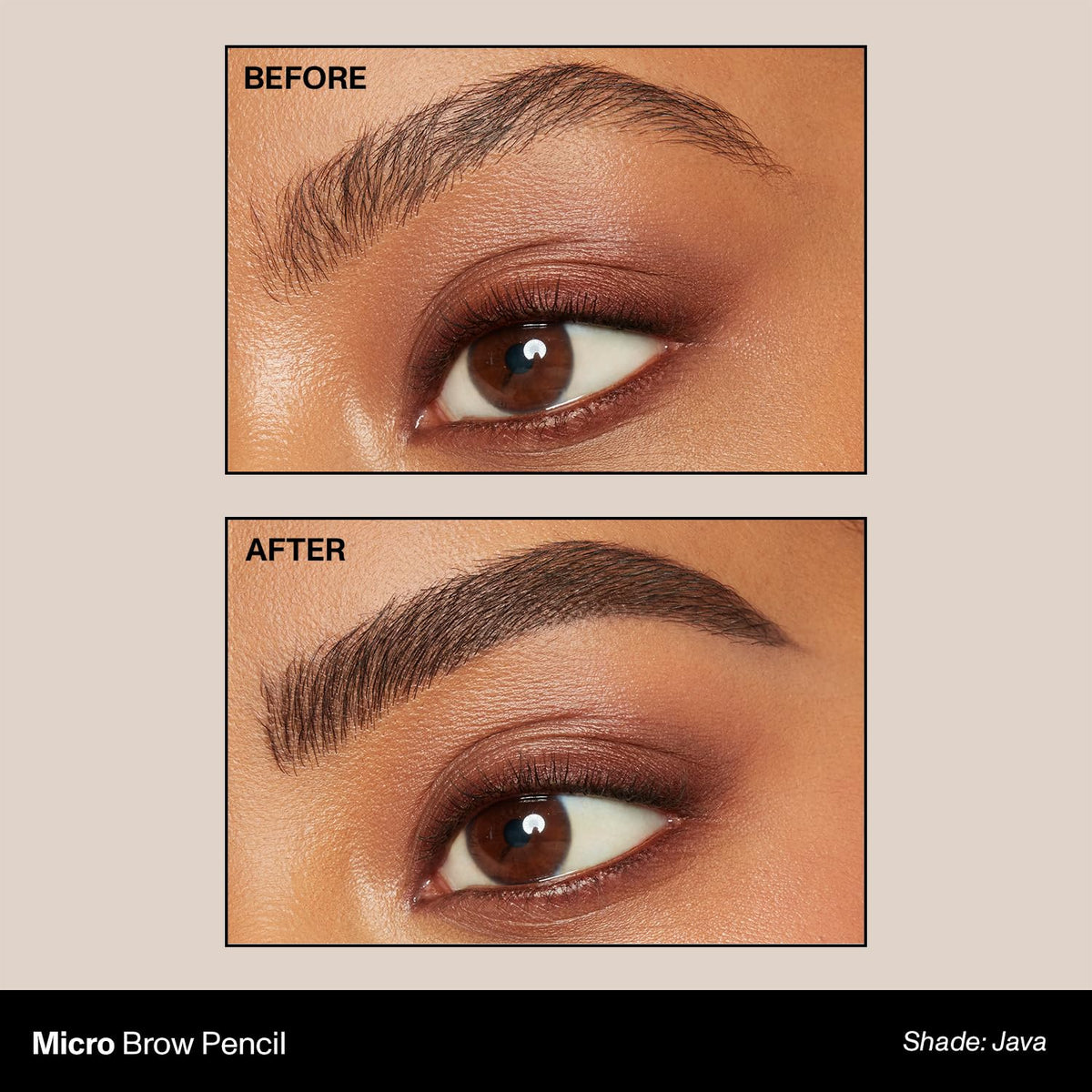 MORPHE Micro Dual Eyebrow Pencil Java spoolie brush end