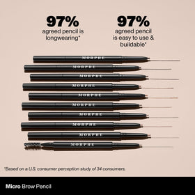 MORPHE Micro Dual Eyebrow Pencil Latte in makeup setup