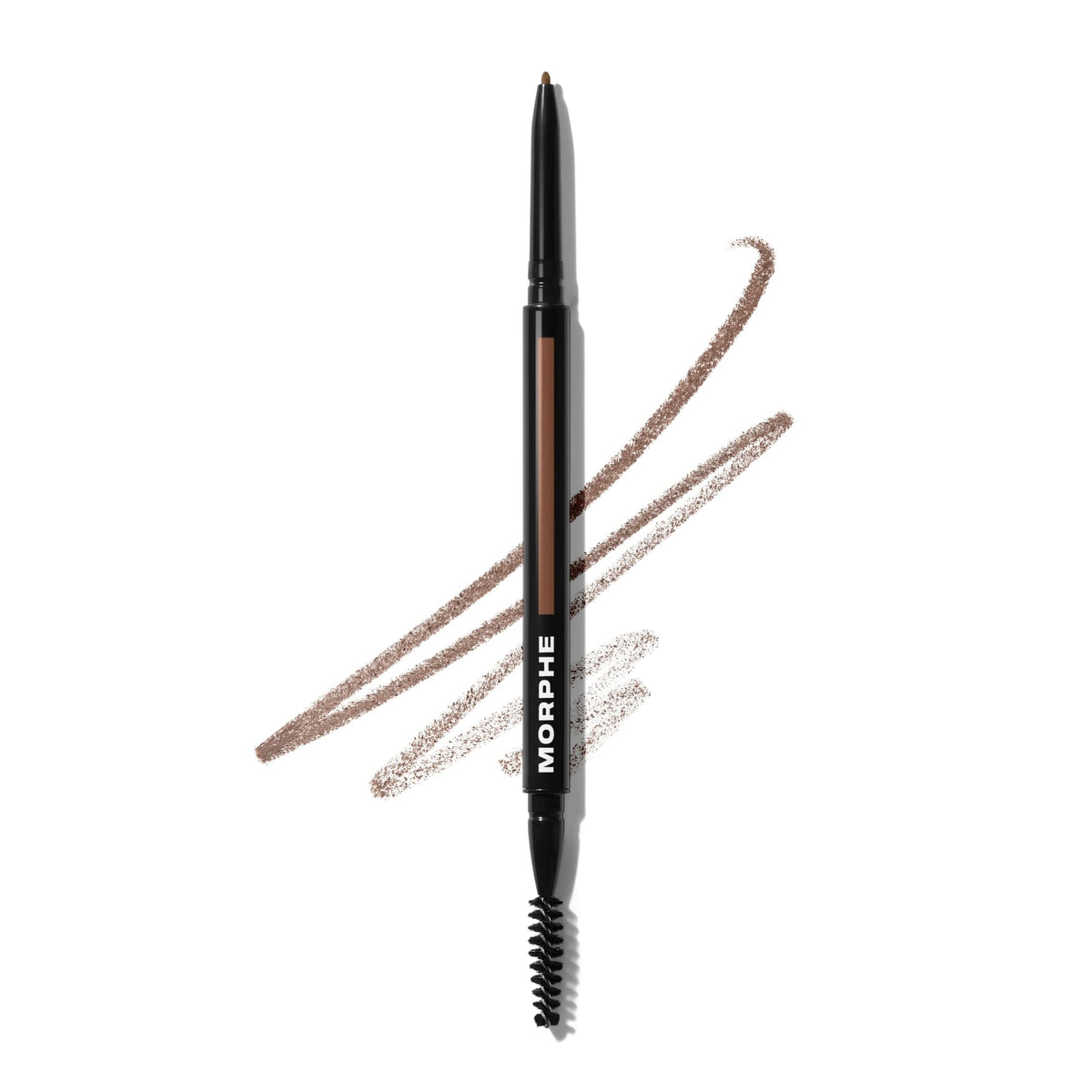 MORPHE Micro Dual Eyebrow Pencil Mocha front view with retractable tip