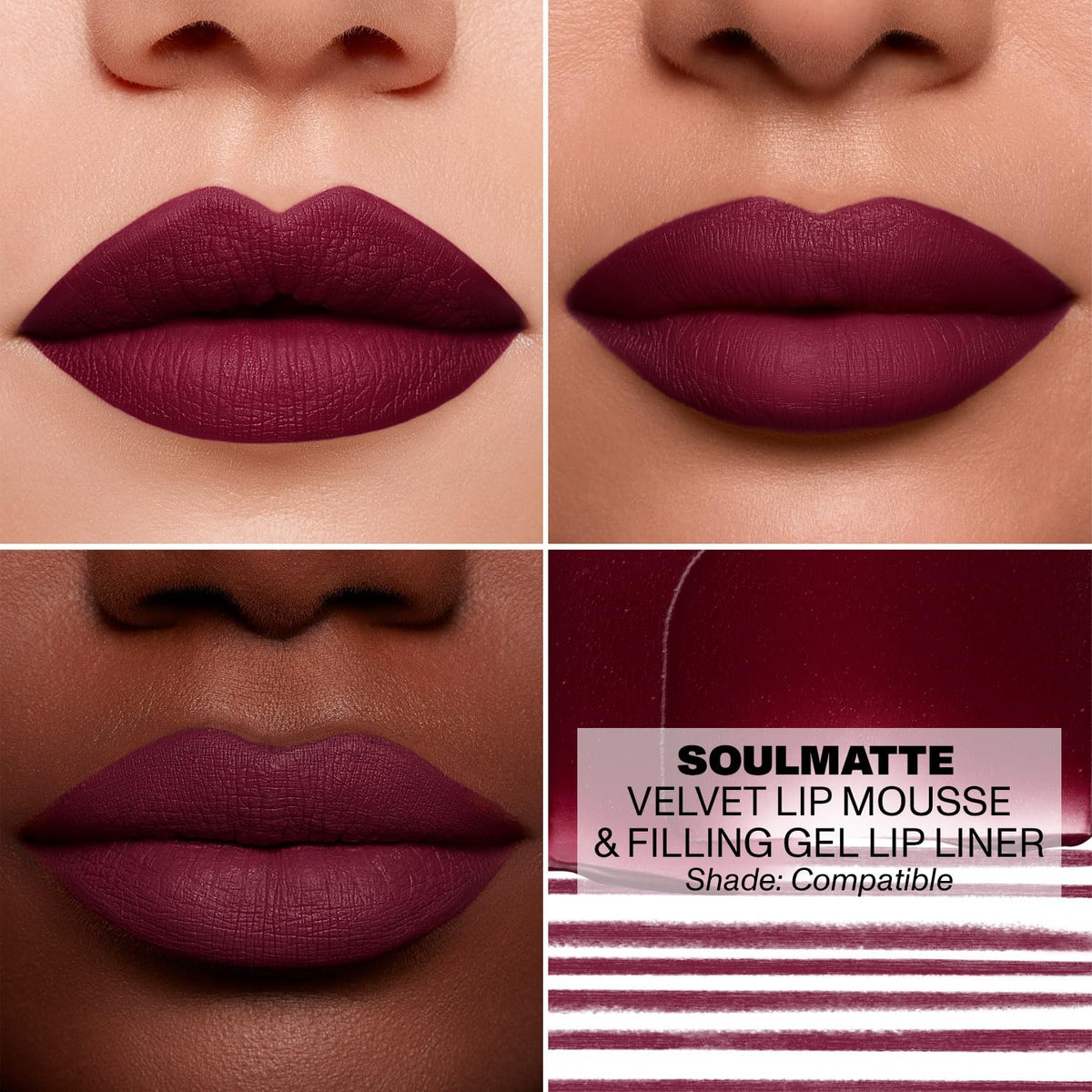 MORPHE Soulmatte Velvet Lip Mousse in use on lips
