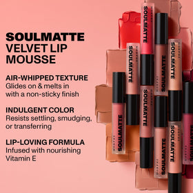 MORPHE Soulmatte Velvet Lip Mousse swatch on skin