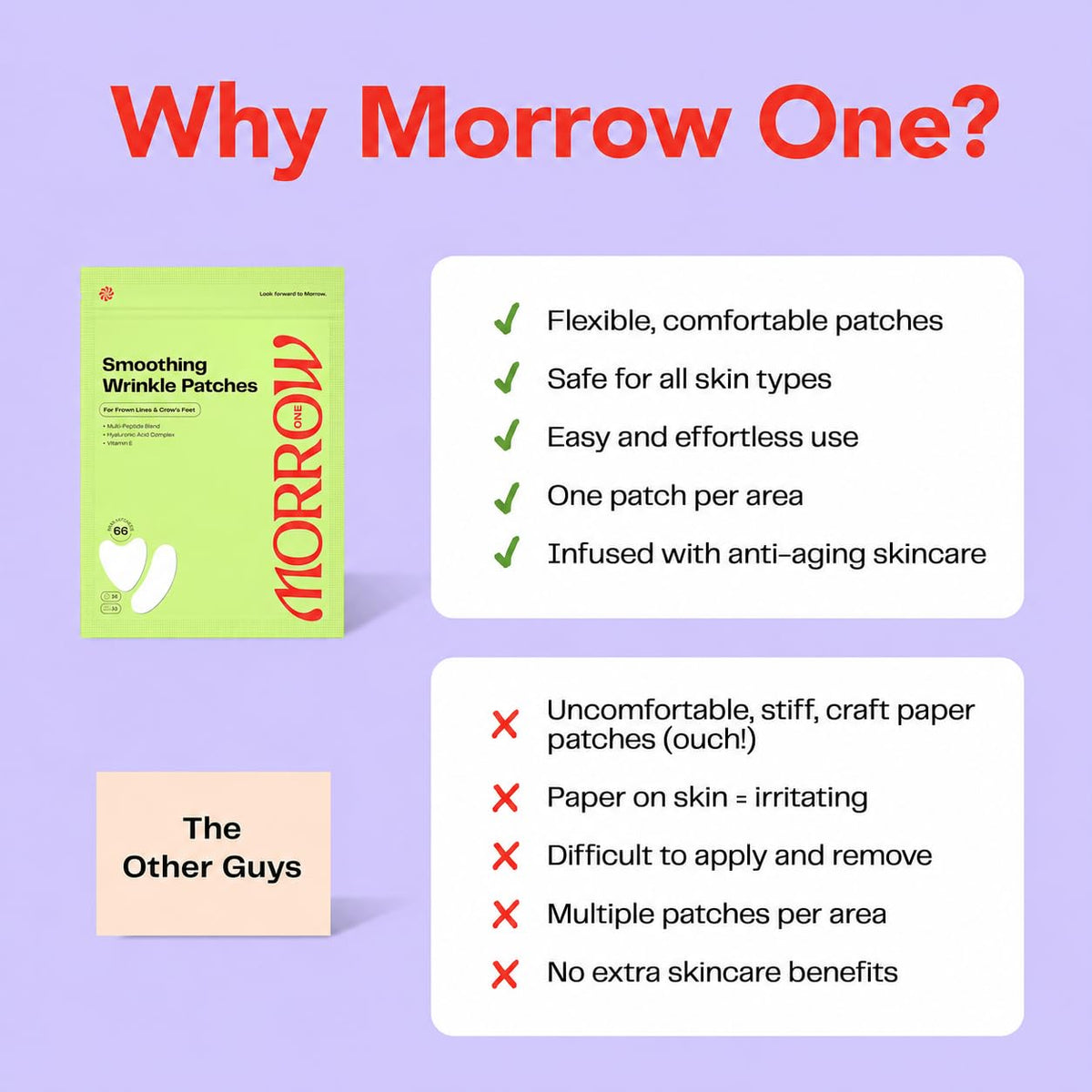 Morrow Wrinkle Patches lifestyle scene on bedside