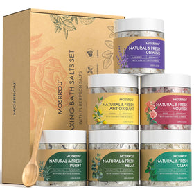 MOSRROU 6-piece bath salts gift set with essential oils