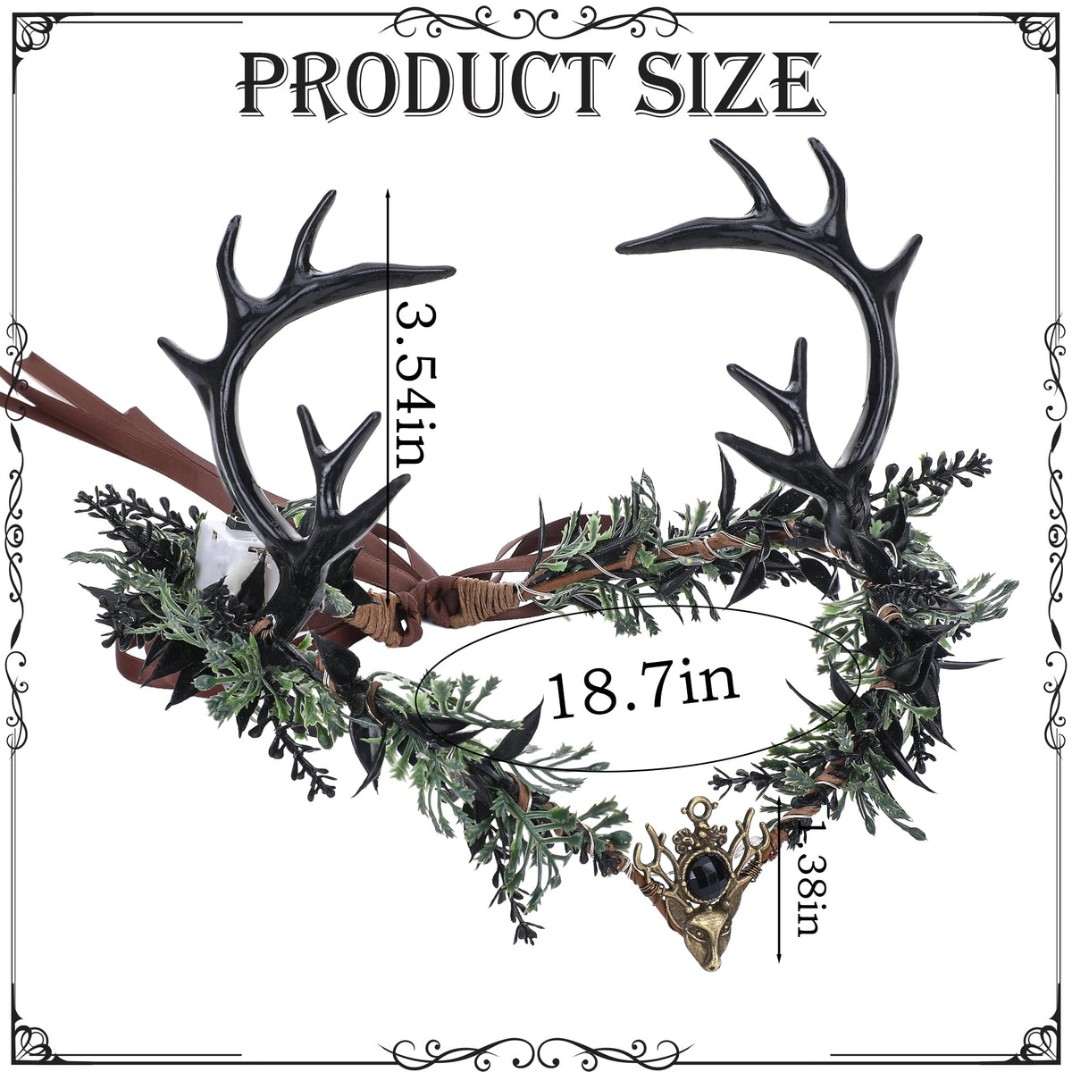 MOSTORY Light Up Elf Crown with soft lighting effect