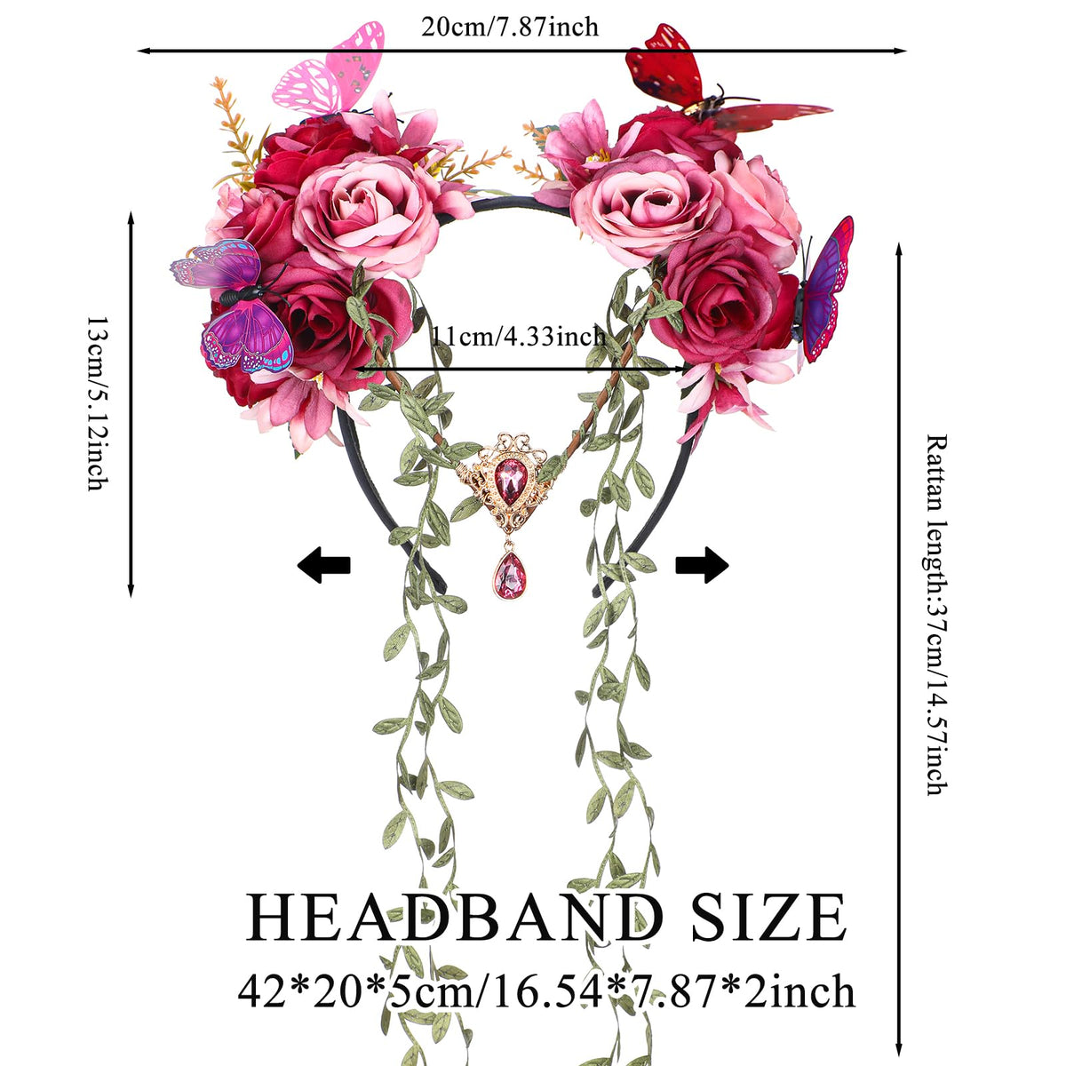 MOSTORY Purple Fairy Flower Crown packaging