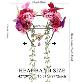 MOSTORY Purple Fairy Flower Crown packaging