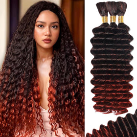 MOTFIN 20 Inch Curly Wave Human Braiding Hair front view
