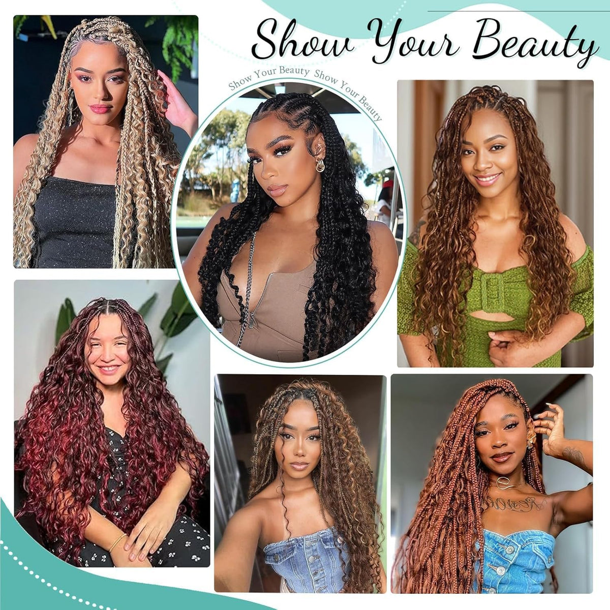 MOTFIN Boho Hair wavy texture