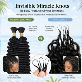 MOTFIN crochet hair bundle showing natural texture