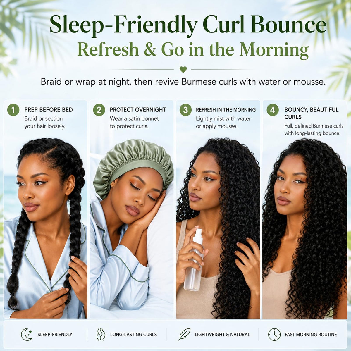 MOTFIN crochet hair with vibrant curls