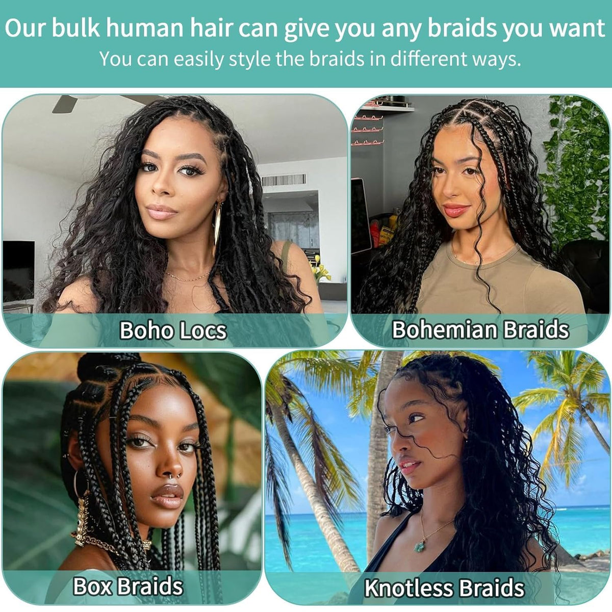 MOTFIN curly braiding hair styled in a braid