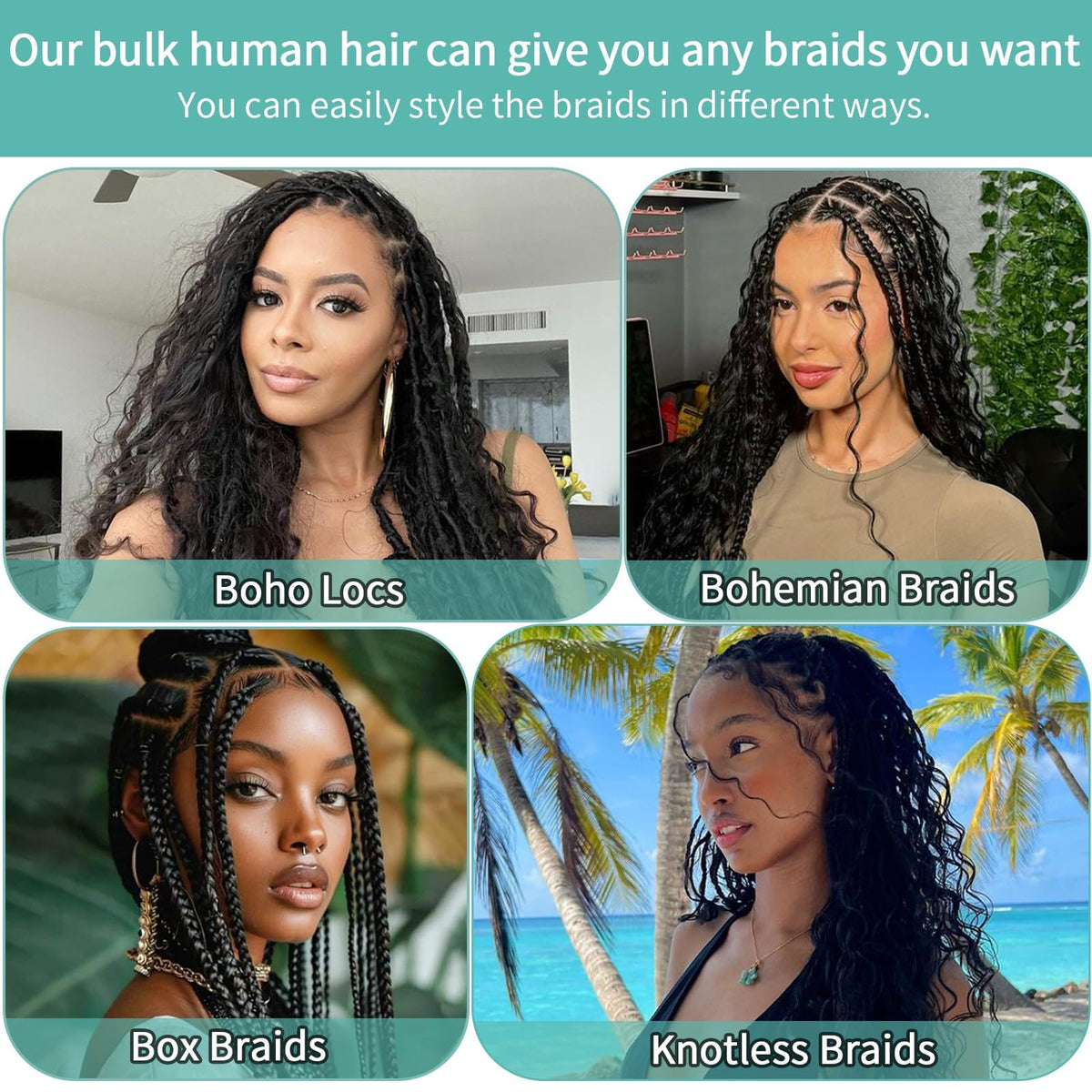 MOTFIN curly hair bundle displayed with accessories
