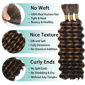 MOTFIN Curly Wave Hair bundle close-up