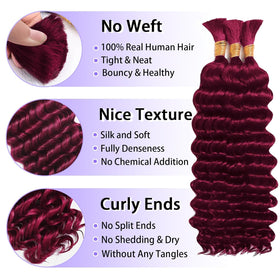 MOTFIN Curly Wave Hair bundles displayed