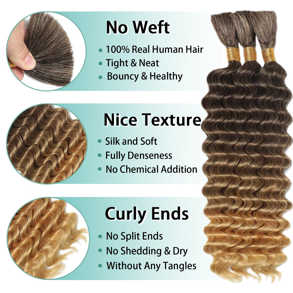 MOTFIN curly wave hair bundles in various colors