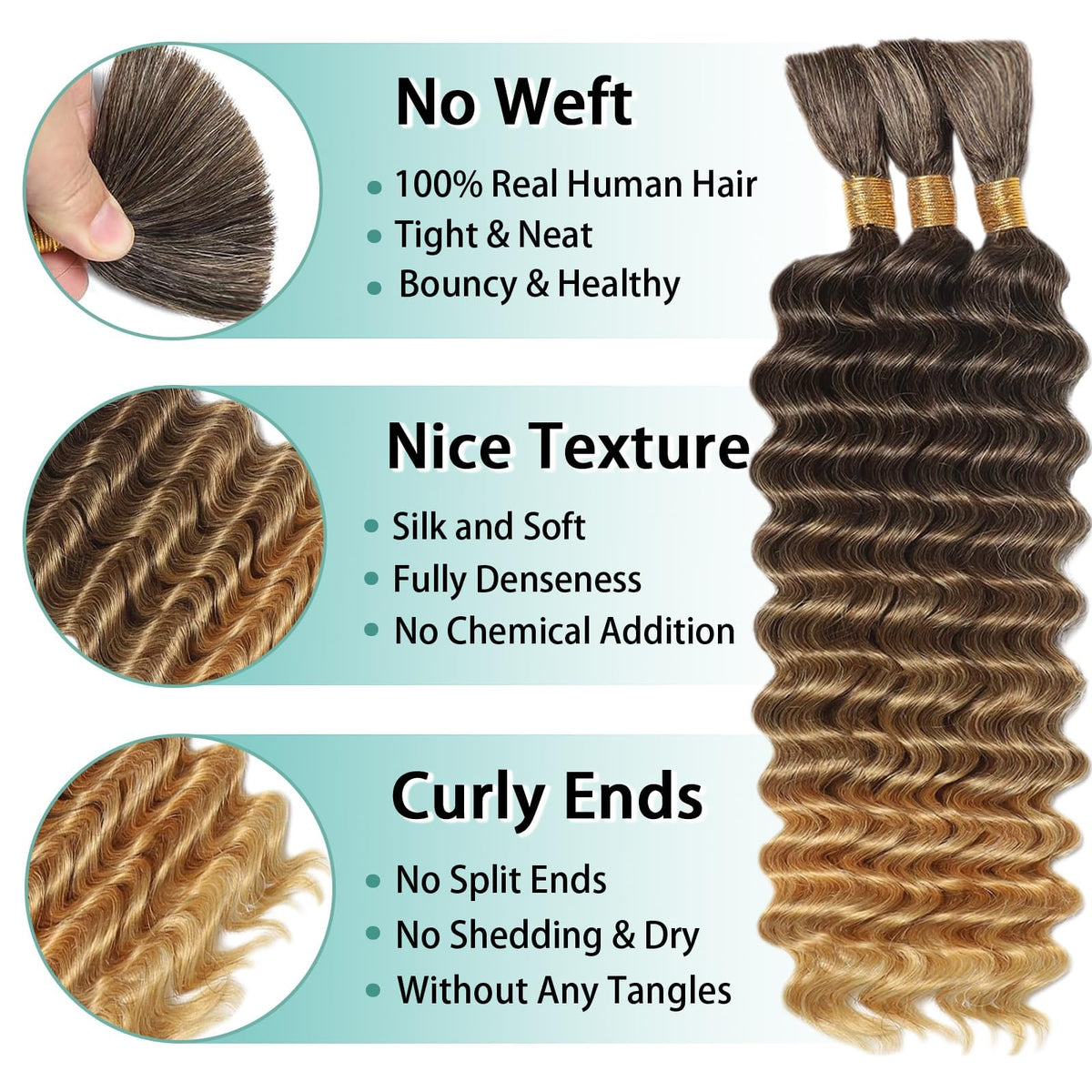 MOTFIN Curly Wave Hair bundles with vibrant colour options