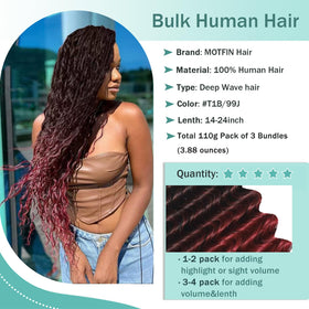 MOTFIN Curly Wave Hair in various colors