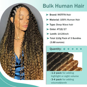 MOTFIN Curly Wave Hair showing texture and shine