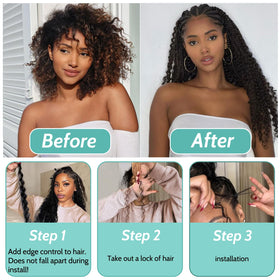 MOTFIN curly wave hair styled in braids