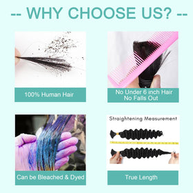 MOTFIN Human Braiding Hair 20 Inch Curly Wave bundle view