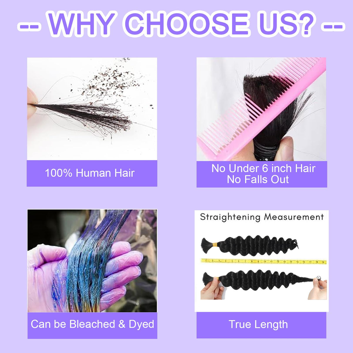 MOTFIN Human Braiding Hair showcasing wavy style