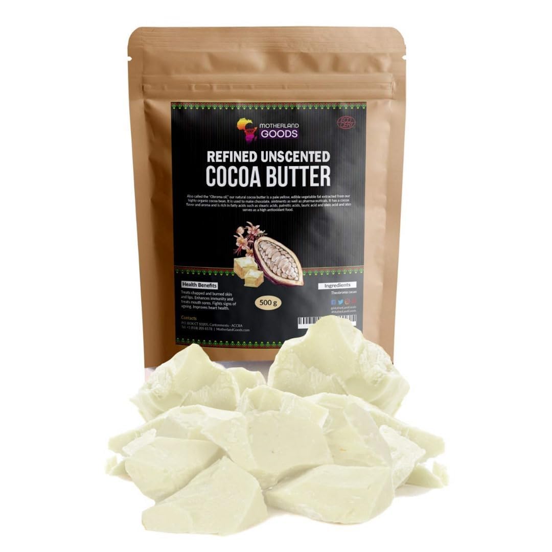 Motherland Goods cocoa butter chunks 1 LB package front view