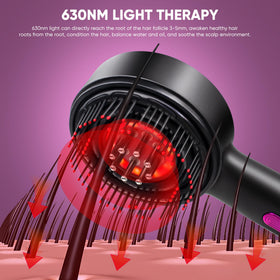 MPADQ Scalp Massager displaying the transparent liquid scale
