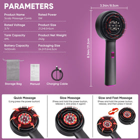 MPADQ Scalp Massager showing waterproof feature