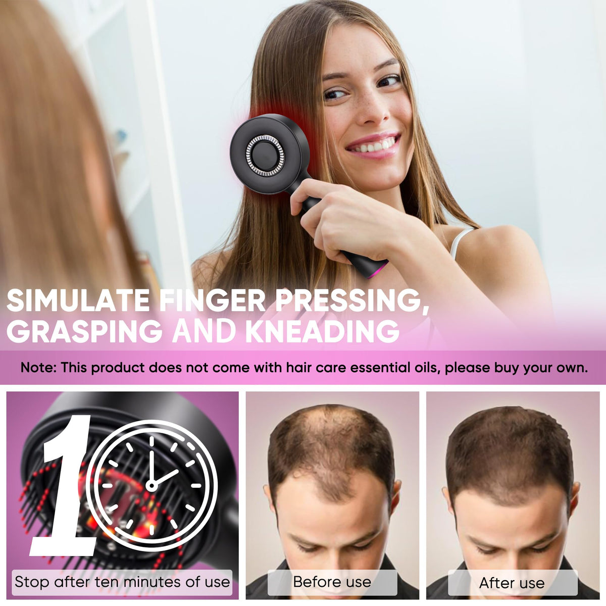 MPADQ Scalp Massager with charging cable and instructions