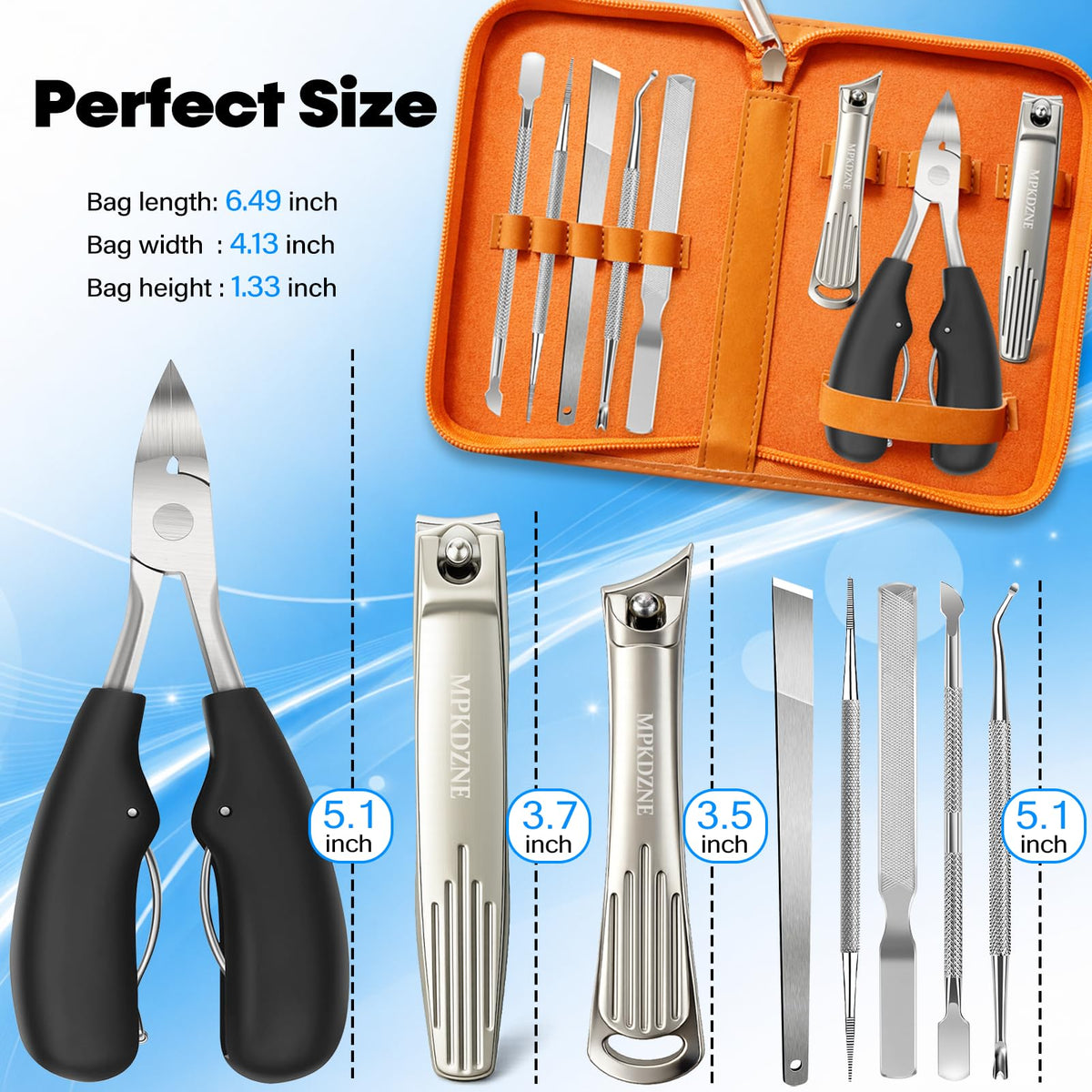 MPKDZNE 8-in-1 kit with all tools displayed