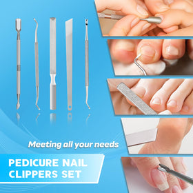 MPKDZNE toenail clippers on a bathroom countertop