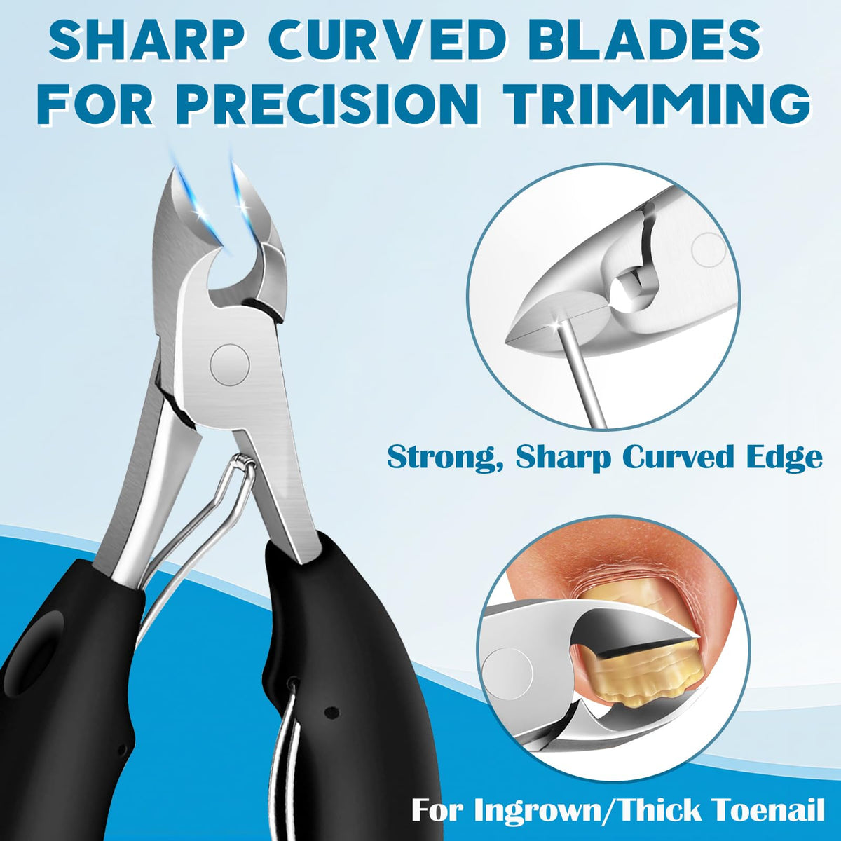 MPKDZNE toenail clippers with catcher for easy cleanup