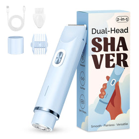 Mpotmiy 2-in-1 Electric Shaver front view with dual heads
