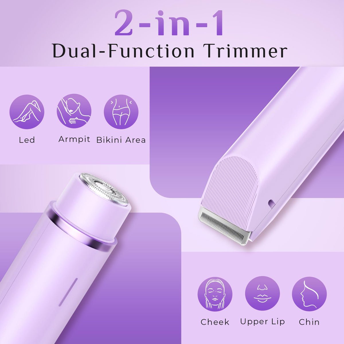 Mpotmiy Electric Shaver showing straight-edge head