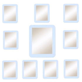 mpowtech Magnetic Locker Mirror front view with smooth glass surface