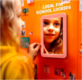 mpowtech Magnetic Locker Mirror showing strong magnetic backing