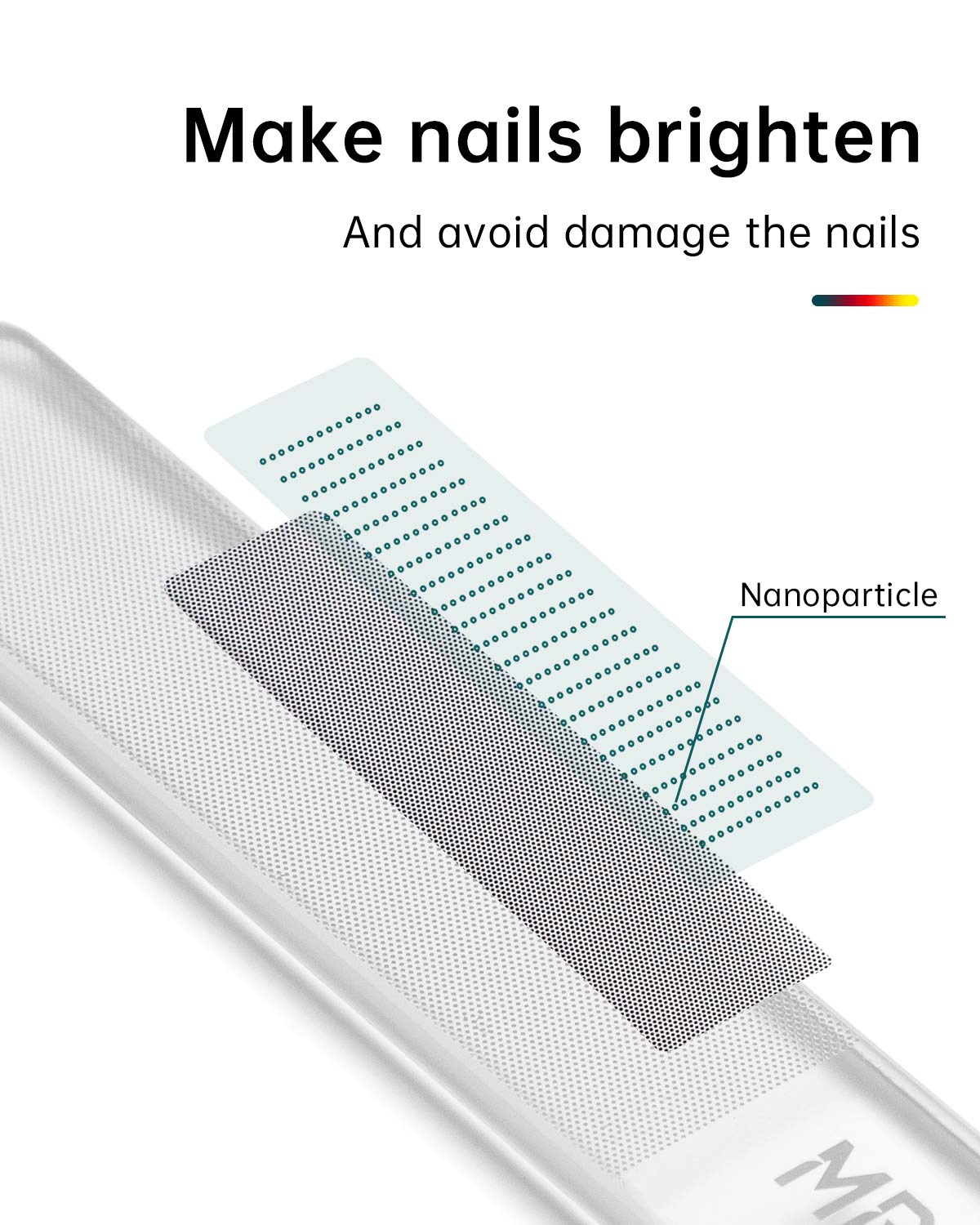 MR.GREEN Glass Nail Shiner being used on natural nails