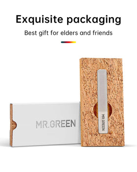 MR.GREEN Glass Nail Shiner kit with cleaning instructions