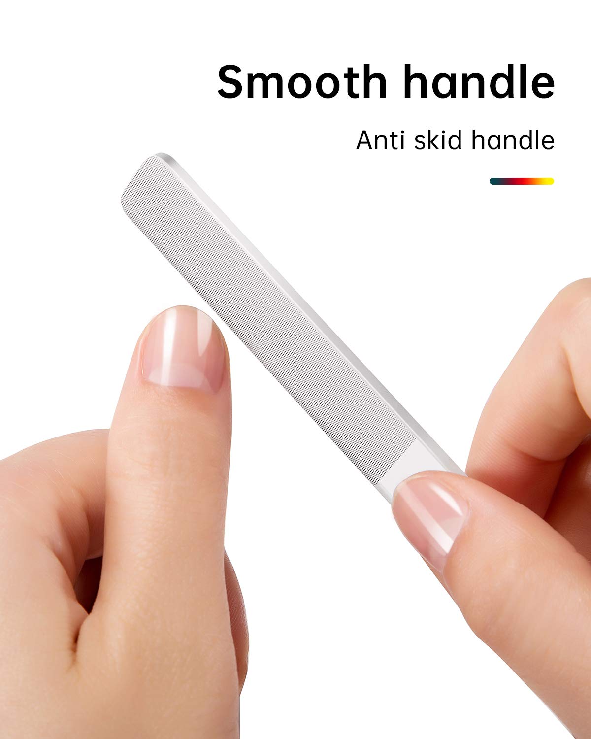 MR.GREEN Glass Nail Shiner showing polished nails results